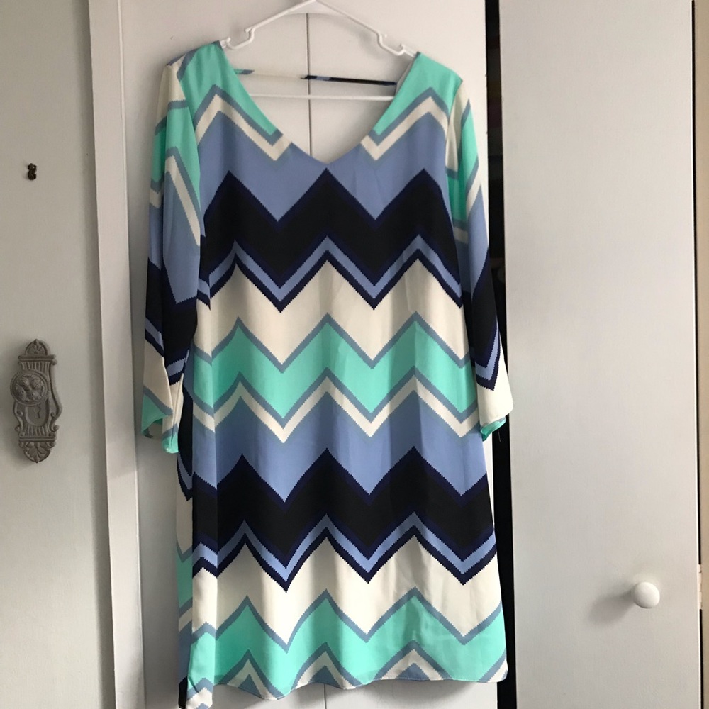 CHARMING CHARLIE CHEVRON OPEN BACK DRESS